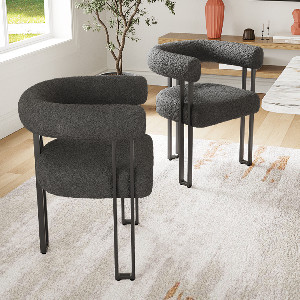 Hokku Designs Mahjabi Upholstered Dining Arm Chairs & Reviews ...