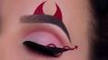 I created this devilish eye look for Halloween 😈