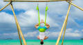 Take a swing at aerial yoga and you’ll soon forget all your cares