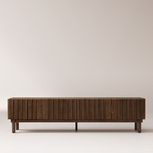 Knut 80" Fluted Solid Wood TV Stand - Hernest