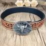 PH PandaHall Floral Western Belt Buckle | Oval Engraved Buckle For 1.6" Belt Straps, Men & Women (3.3" X 2.5")