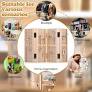 Key Board PH PandaHall 2 Pack Display Stand - 17x13 Inch With 30 Metal Hooks For Jewelry, Keychains & Retail Wooden Pegboard