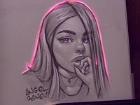 Discover 87 Angel Ganev and Glowing Art Ideas | girl drawing ...