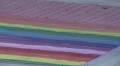 Less than a day after city crews scraped it clean, Montrose’s colors return