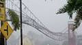Video: Typhoon slings suspension bridge in Philippines