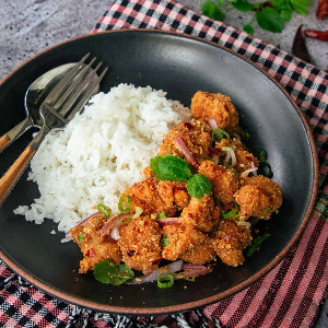 The Best Item at Thai KFC: Spicy Chicken Rice Bowl