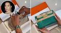 Only Cristiano Ronaldo's luxe-loving girlfriend Georgina can unbox a $68,000 Hermès Kelly handbag while wearing a $70,000 sapphire-studded Rolex