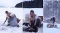 Nordic woman washing clothes in winter feels like an obstacle course we wouldn't survive
