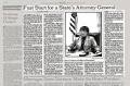 FAST START FOR A STATE'S ATTORNEY GENERAL (Published 1985)