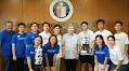 Ateneo Badmintom Team pays courtesy call to University President Fr Bobby Yap SJ
