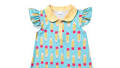 ODASDO Girls Back to School Dress Pencil Printed Causal Flutter Sleeve Ruffle Bottom A-line Swing Twirly Dress
