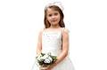 ABAO SISTER Sparkle Lace Backless Dress with Bow Tie Straps Flower Girl Dresses for Weddings Birthday Princess Ball Gown