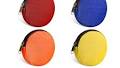 6 Pieces Mini Round Cotton Canvas Makeup Bag with Bottom, Multi-Purpose Zipper Coin Purse Pouch Cosmetic Bag Travel Toiletry Pouch, Blank DIY Craft Bag (Multicolored, XS)