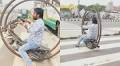 ¡Vehículo cinematográfico! Señor maneja motocicleta basada en la película ‘Hombres de Negro’ y se vuelve viral en Twitter