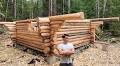 An 18-Year-Old Spends a Year Alone Building a Log Cabin in the Swedish Wilderness: Watch from Start to Finish