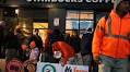 ‘Red cup rebellion’: striking Starbucks baristas urge customers to stay away