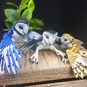 3D Printed Articulating Barn Owl: Custom Colors & Sizes - Etsy