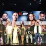 Rousey vs. Carano broadcast team set, includes Jon Jones and Cain Velasquez