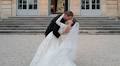 The Bride Wore a Cathedral-Length Veil for Her Wedding at the Musée Rodin in Paris