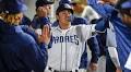 Villanueva's 3 HRs power Padres to first win