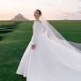 Model Ming Xi Wore a Custom Dior Haute Couture Dress to Marry at Mont Saint-Michel in Northern France