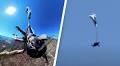 Paraglider captures exact moment he was 'one second' away from death as he gets tangled in parachute