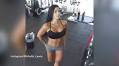 Personal trainer strips to boob tube to flaunt progress from her new workout