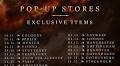 17 pop-up stores planned across Europe during The Legendary Tour!