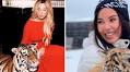Social media stars blasted for posing with drugged lions and tigers at lavish bashes during Covid pandemic