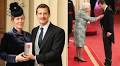 Bear Grylls at Buckingham Palace for OBE with new moustache