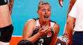 Olympic volleyball players crash heads in horrifying scene