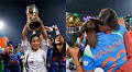 WATCH: Emotional scenes as Team India shares World Cup trophy with Mithali Raj and Jhulan Goswami after h