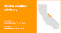 Mono County placed under a winter weather advisory until early Sunday evening