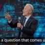 Jon Stewart responds to an audience member asking if he'd consider running for office