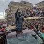 Photos of Raila Odinga, the former Kenyan PM who helped steer the country into multiparty democracy
