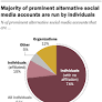 3. Prominent accounts on alternative social media sites mostly are individuals, not organizations