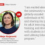 Maja Stojanović Joining College of Education as Assistant Professor of Adult and Lifelong Education/Training and Development