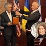 Bernard-Henri Lévy and Lina Kostenko receive the Sheptytsky Award at a ceremony in Washington, DC