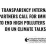 Transparency International and Partners call for immediate action to…