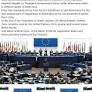 This photo has been edited to falsely show Nigerian separatist leader Nnamdi Kanu addressing the European Parliament