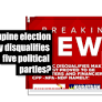 No, the Philippine election body has not said it has disqualified five political parties from the polls