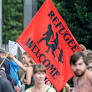 German soccer club set to hoist 'Refugees Welcome' banner at match