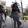 Riot police surround Bangkok govt building