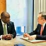 Cyril Ramaphosa, President of the ANC and President of South Africa, Meets with Liu Jianchao