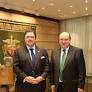Ortuzar receives the US ambassador to Spain, Richard Duke Buchan III, at Sabin Etxea