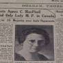 Canada’s first female MP celebrated in her hometown