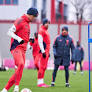 Jamal Musiala completes parts of team training