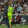 Heroic goalkeeper pauses match to attend to an injured seagull