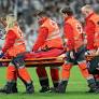 Real Madrid star leaves pitch on a stretcher and in neck brace after horror clash