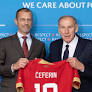 President Čeferin welcomes Serbia Football Association to UEFA HQ